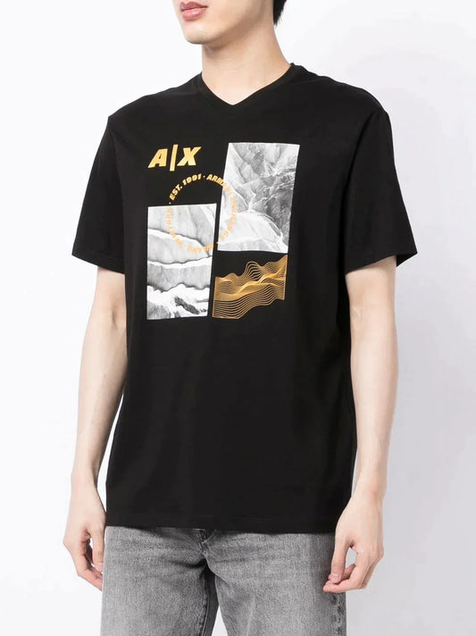 Armani Exchange graphic-print logo T-shirt