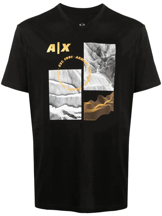 Armani Exchange graphic-print logo T-shirt