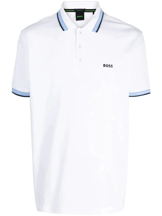 BOSS embroidered-logo detail polo shirt