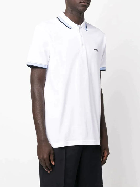 BOSS embroidered-logo detail polo shirt