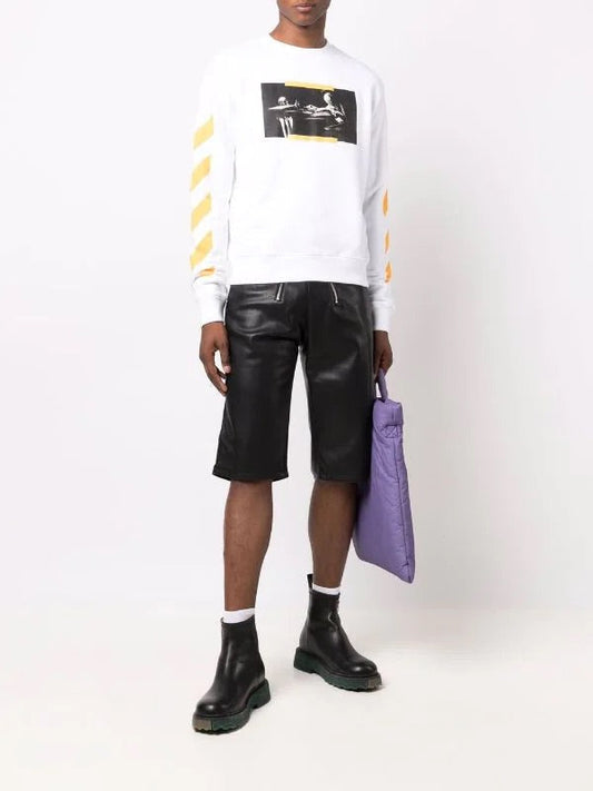 OFF-WHITE CARAV PAINTING SLIM CREWNECK WHITE